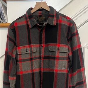 Filson flannel work shirt Red and Black Plaid Button-Up Shirt